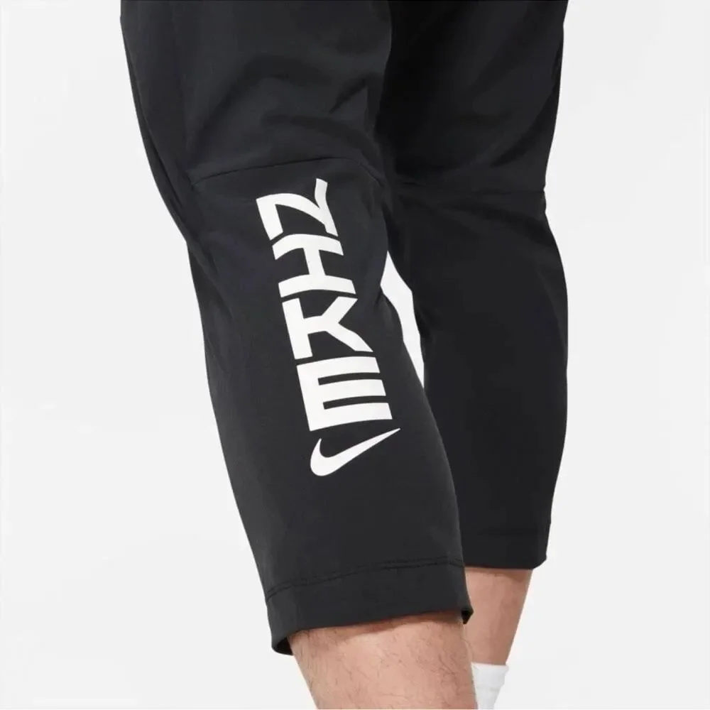 Nike Sport Clash Training Pants Cropped‎ Length Gym Black Gray Large